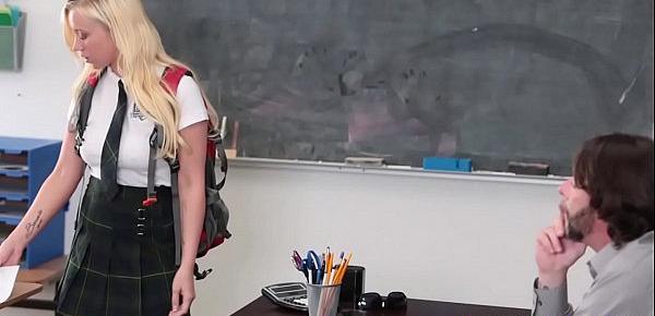  Schoolgirl gyrates her hips on top of her professor and cums hard on his shaft